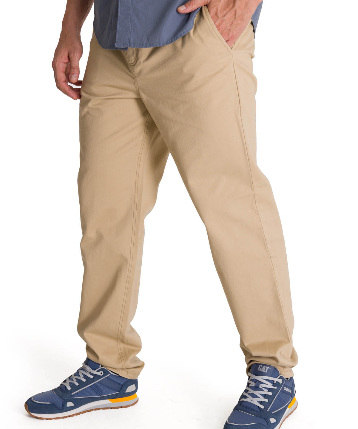 Pantalón Tapered Straight Chi Para Hombre Color Beige-2