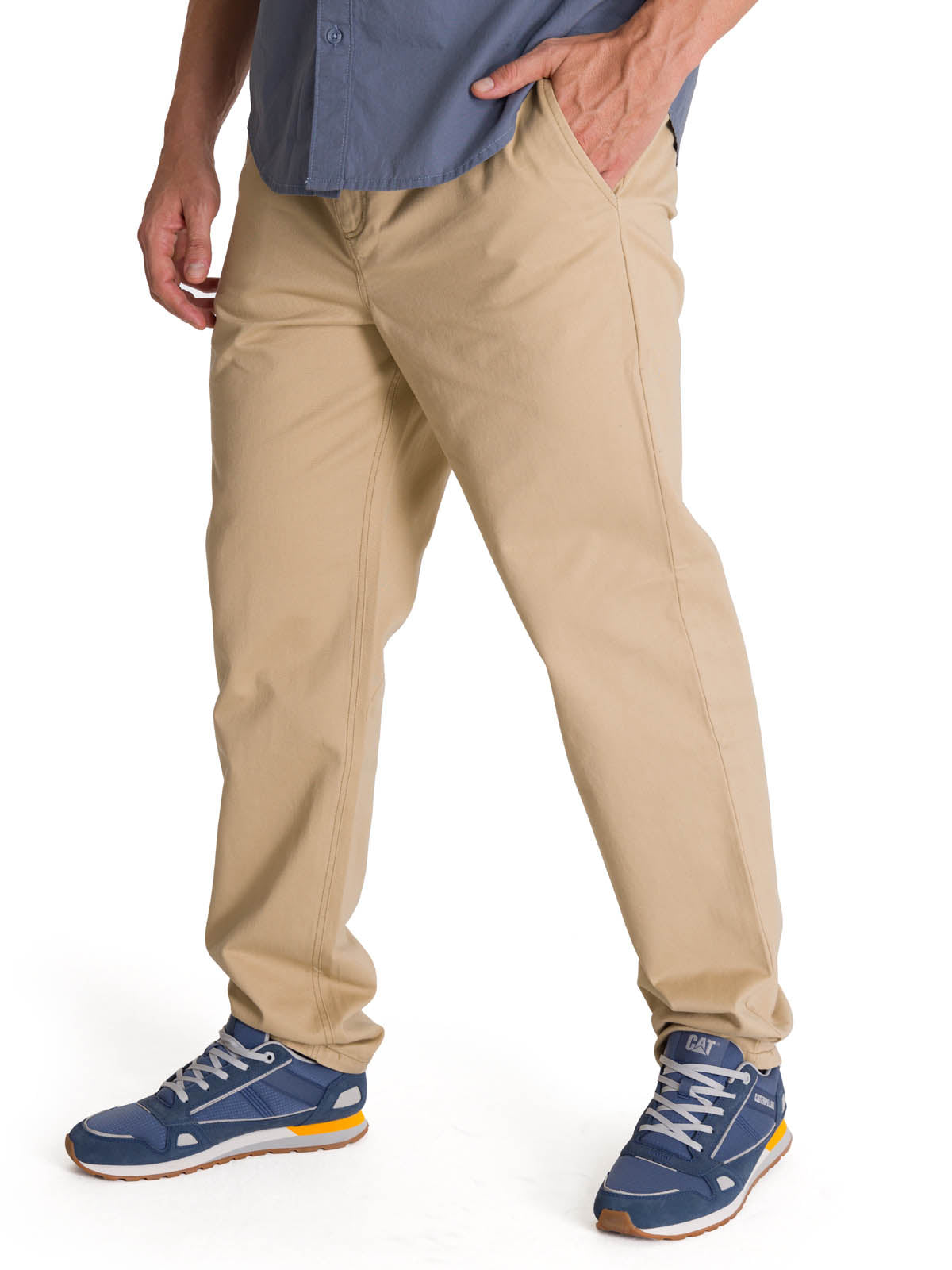 Pantalón Tapered Straight Chi Para Hombre Color Beige-2