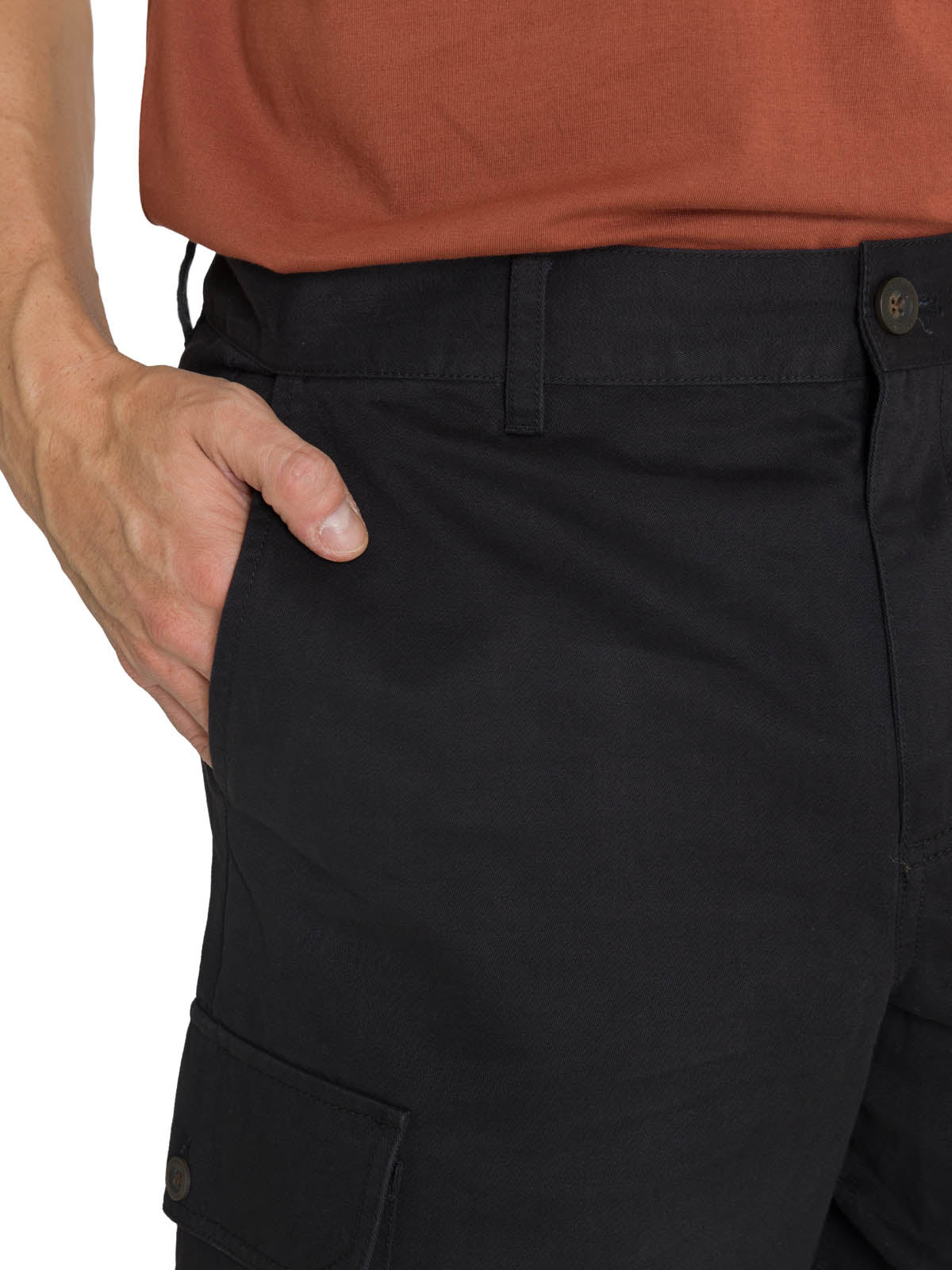 Short Cargo Short Para Hombre Color Negro-4