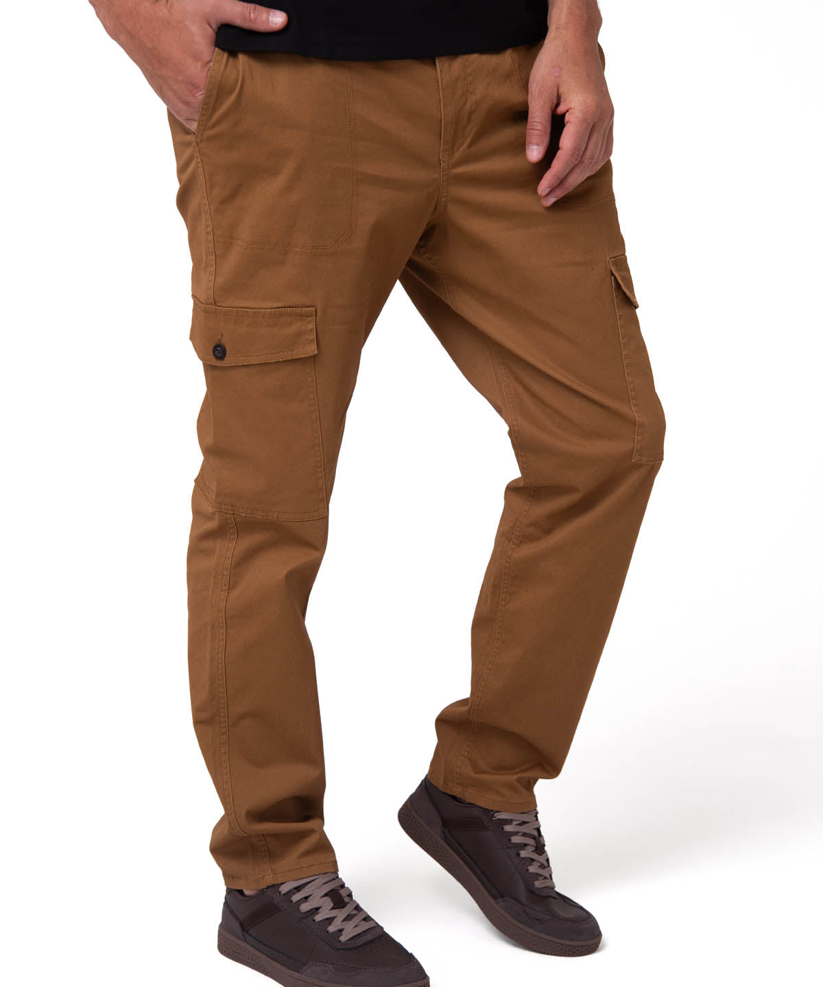 Pantalón Cargo Slim Hombre Color Café-1