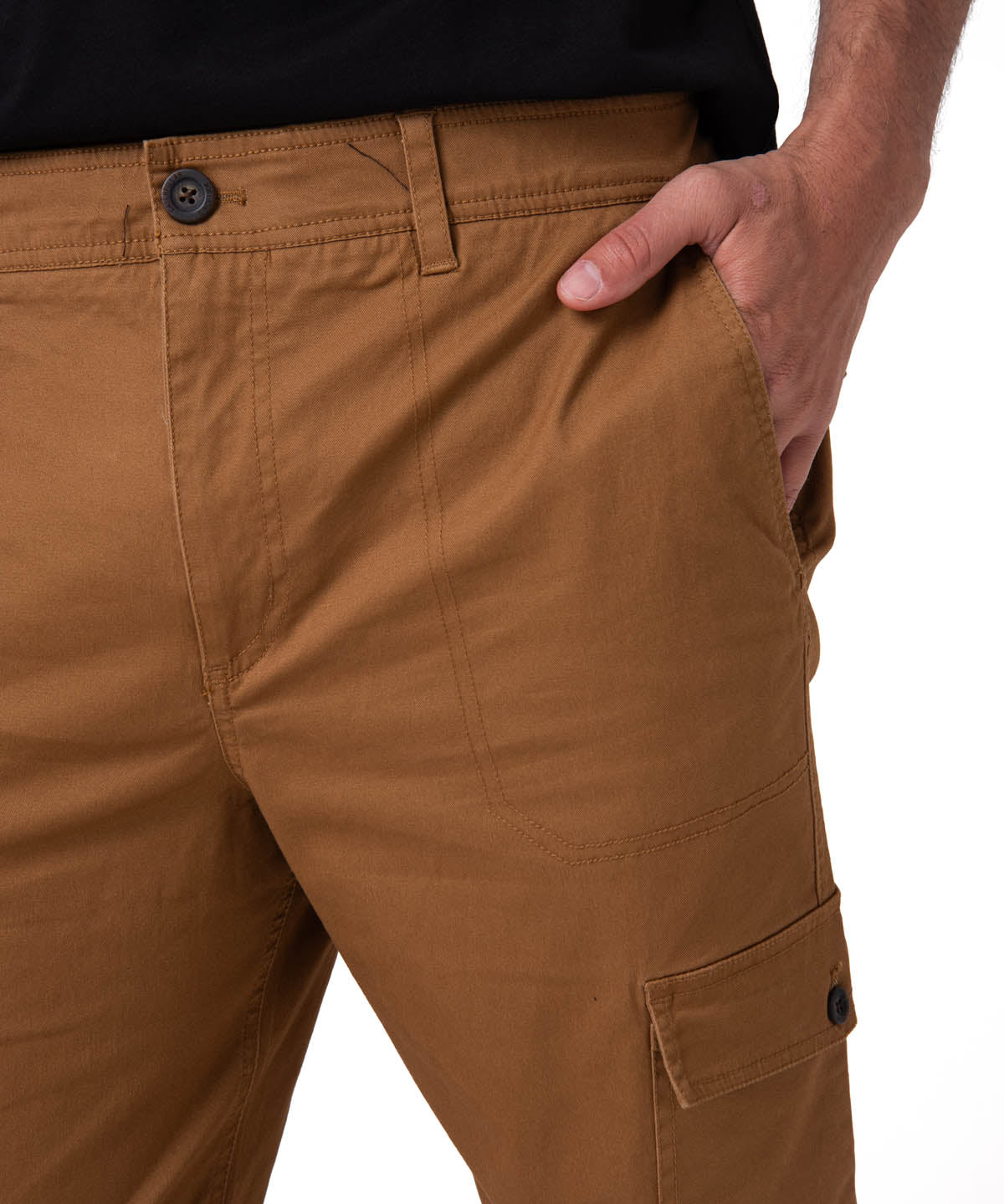 Pantalón Cargo Slim Hombre Color Café-3