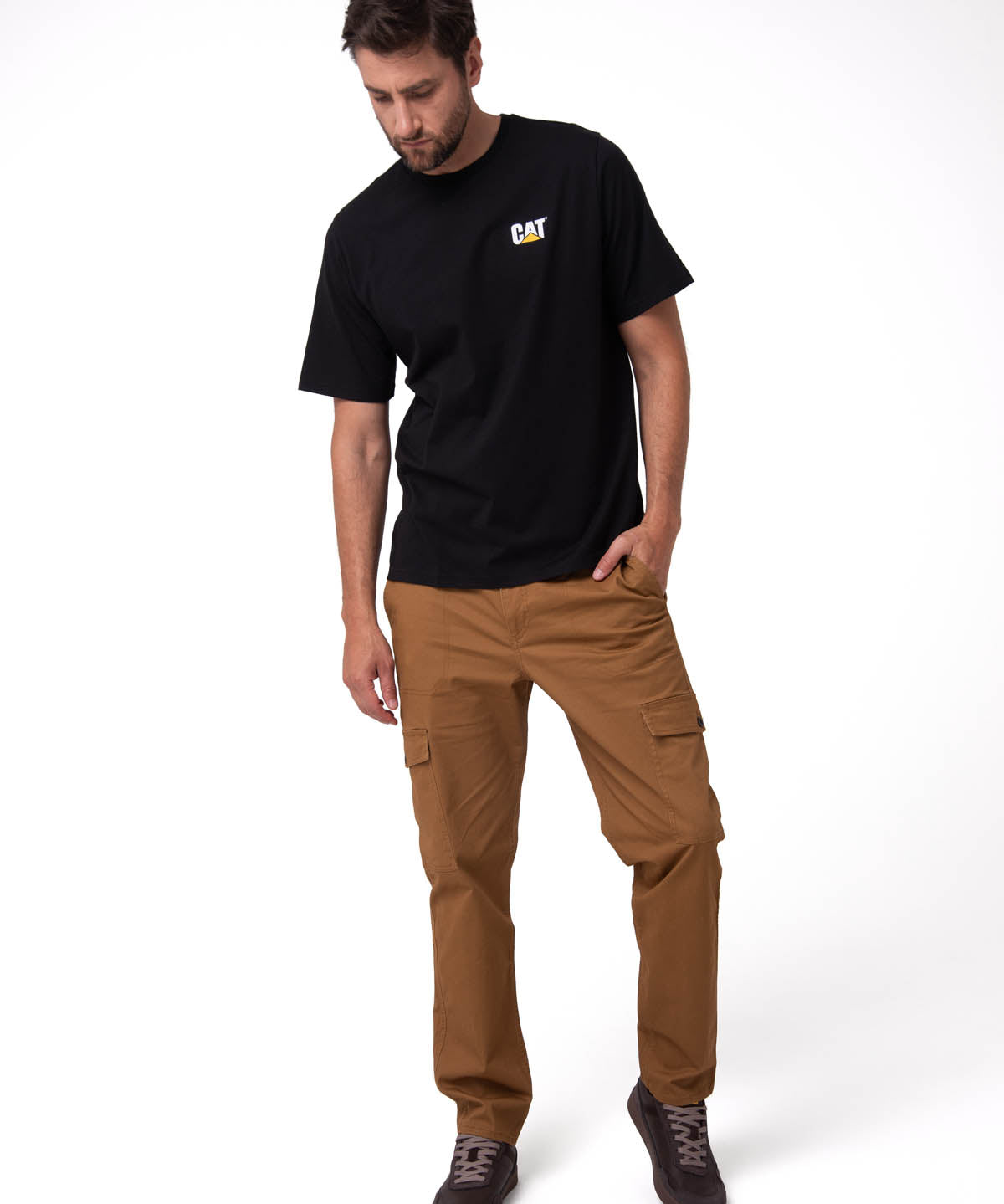 Pantalón Cargo Slim Hombre Color Café-6