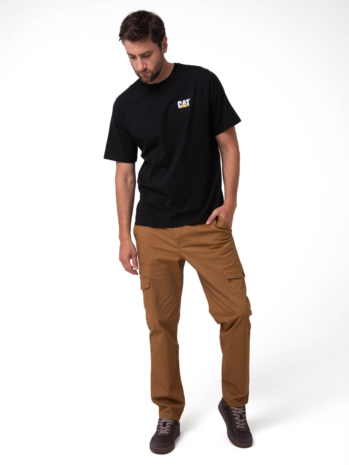 Pantalón Cargo Slim Hombre Color Café-6