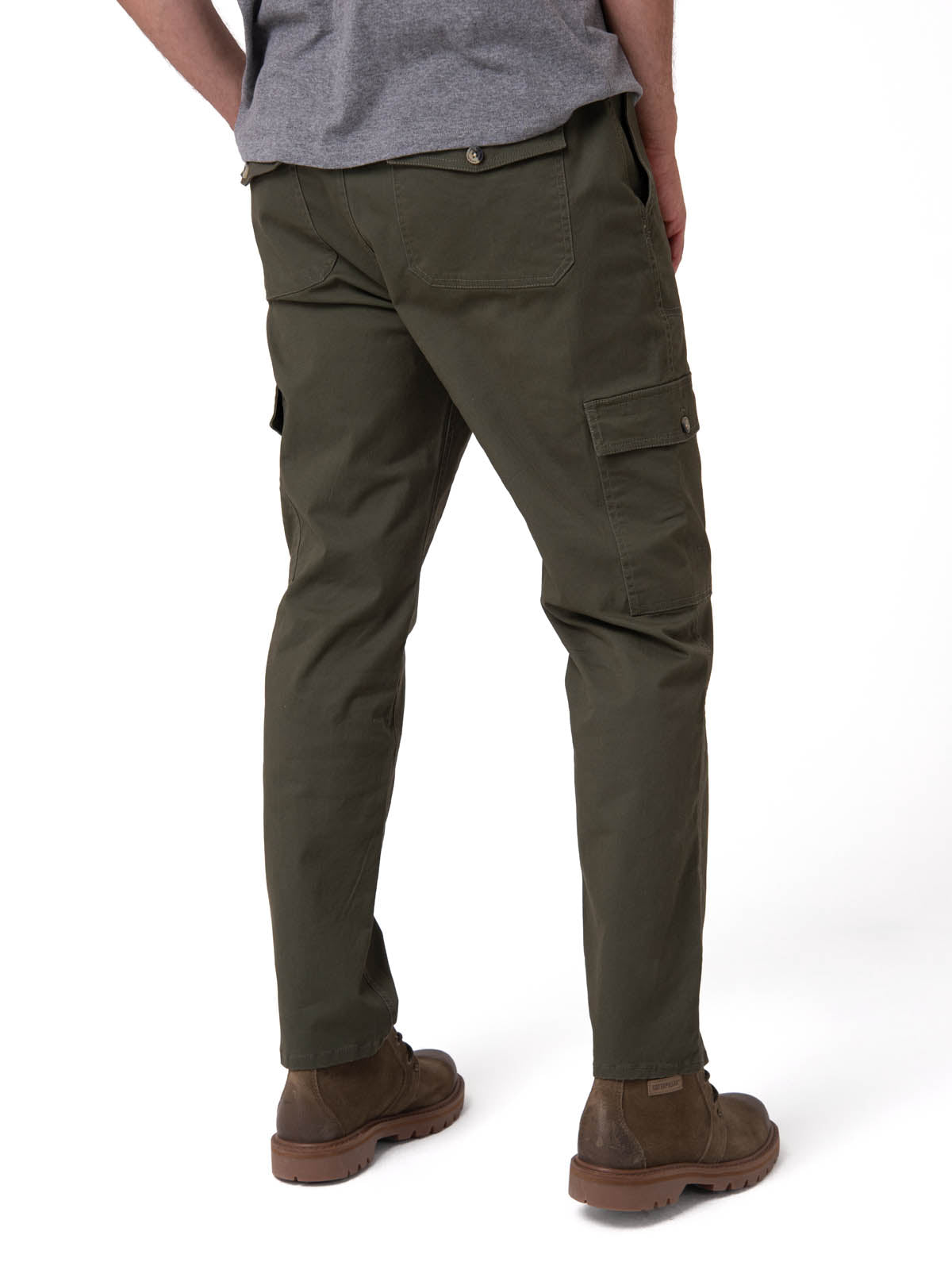 Pantalón Cargo Slim Hombre Color Verde-2