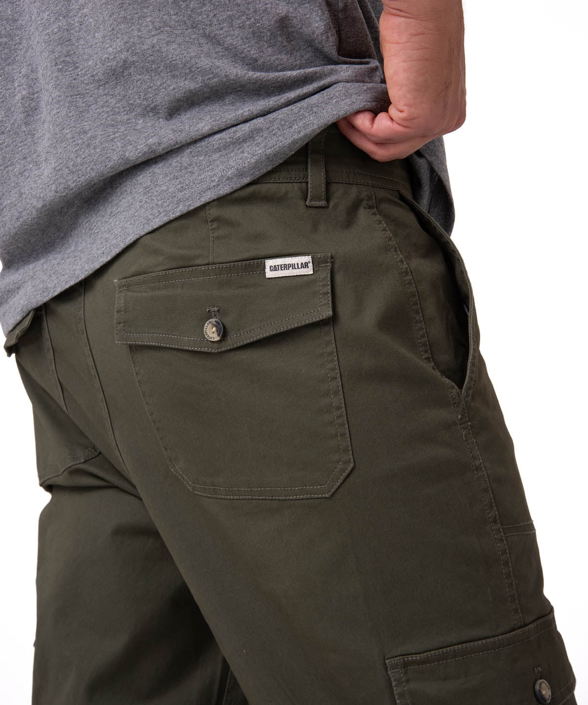 Pantalón Cargo Slim Hombre Color Verde-4