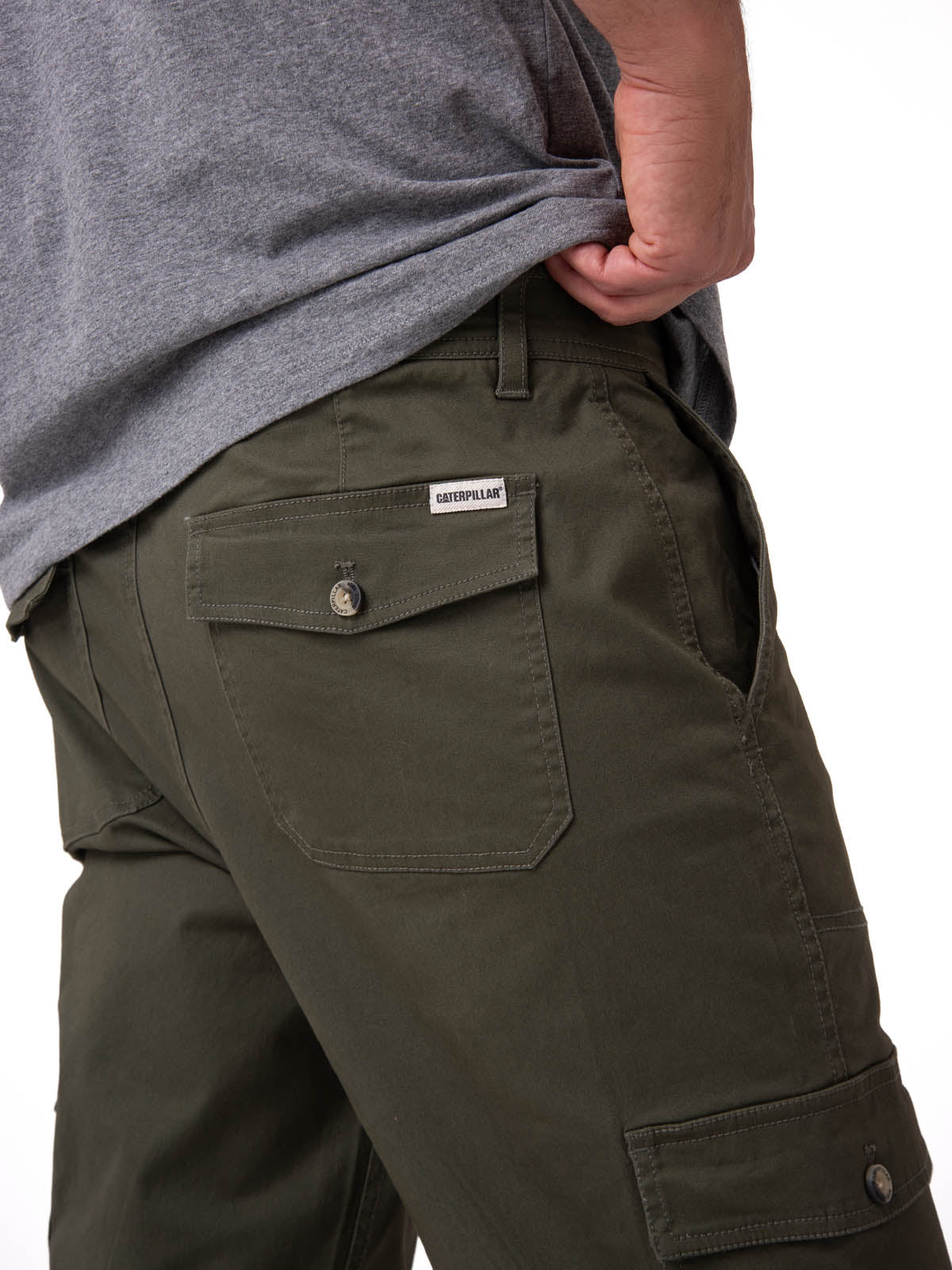 Pantalón Cargo Slim Hombre Color Verde-4