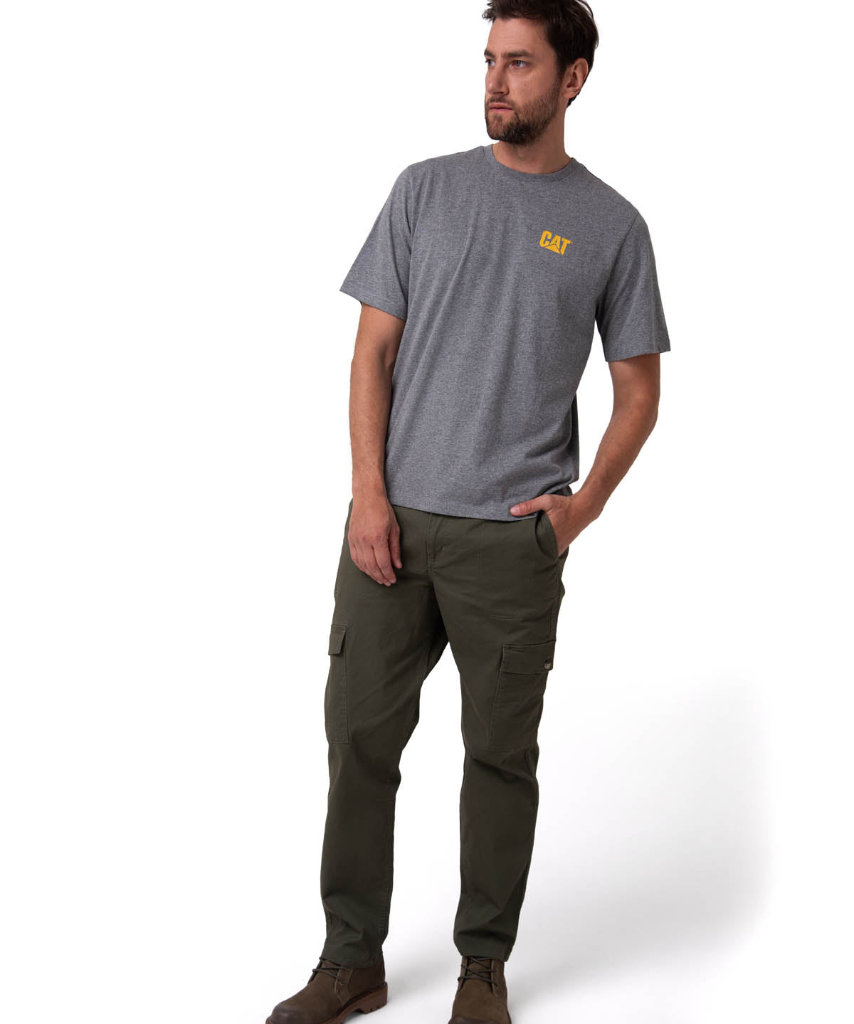 Pantalón Cargo Slim Hombre Color Verde-5