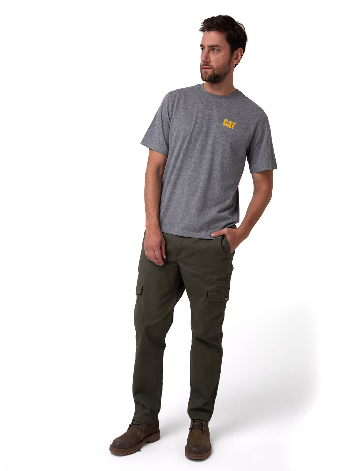 Pantalón Cargo Slim Hombre Color Verde-5