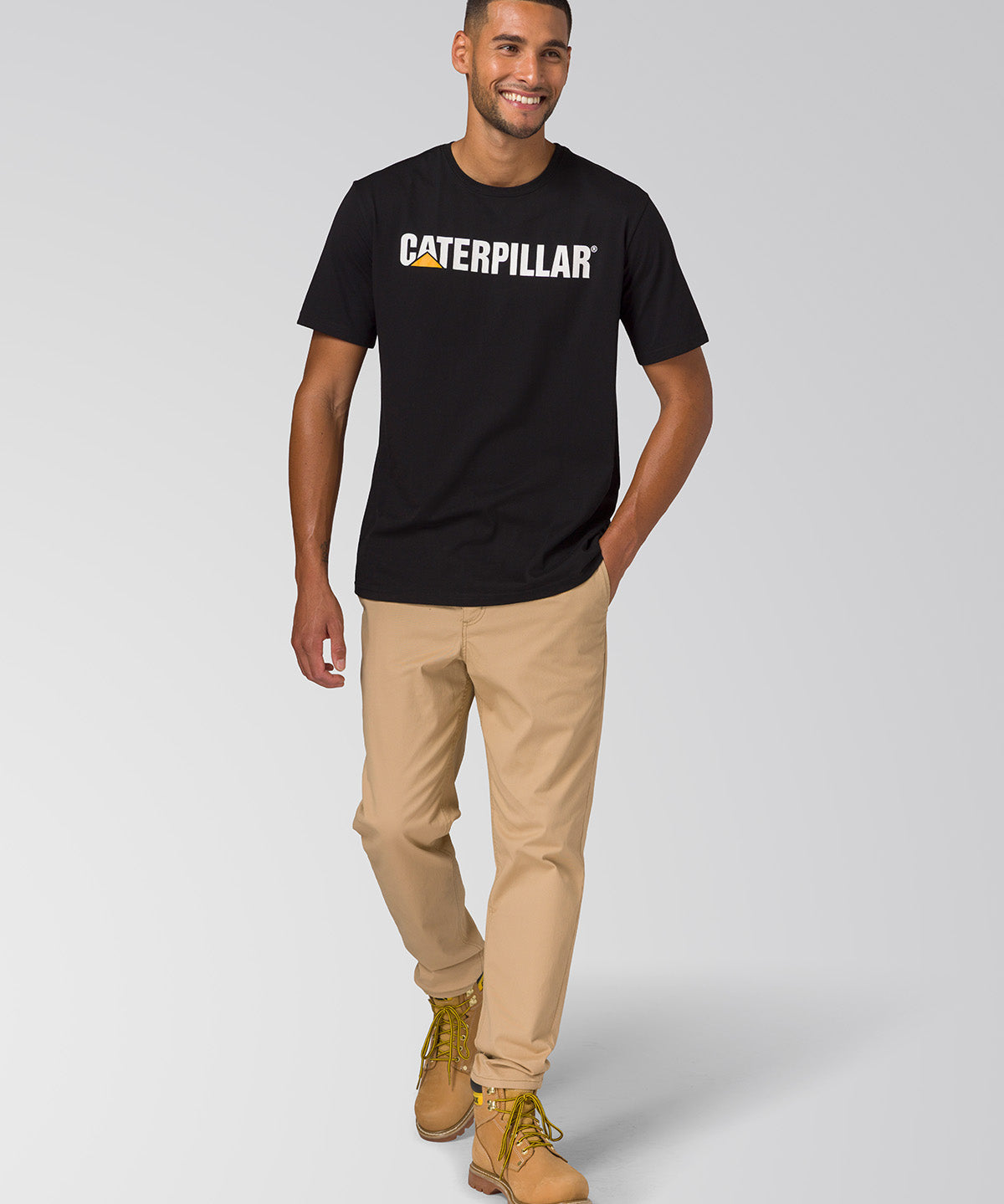 Pantalon Slim Tapered Chino P Para Hombre Color Beige-1
