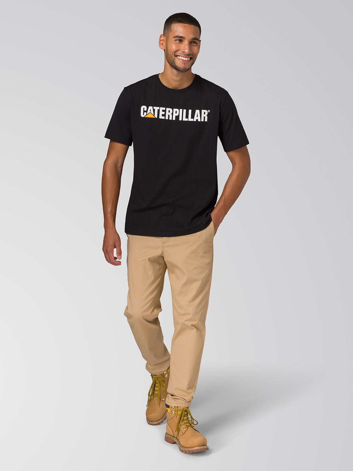 Pantalon Slim Tapered Chino P Para Hombre Color Beige-1