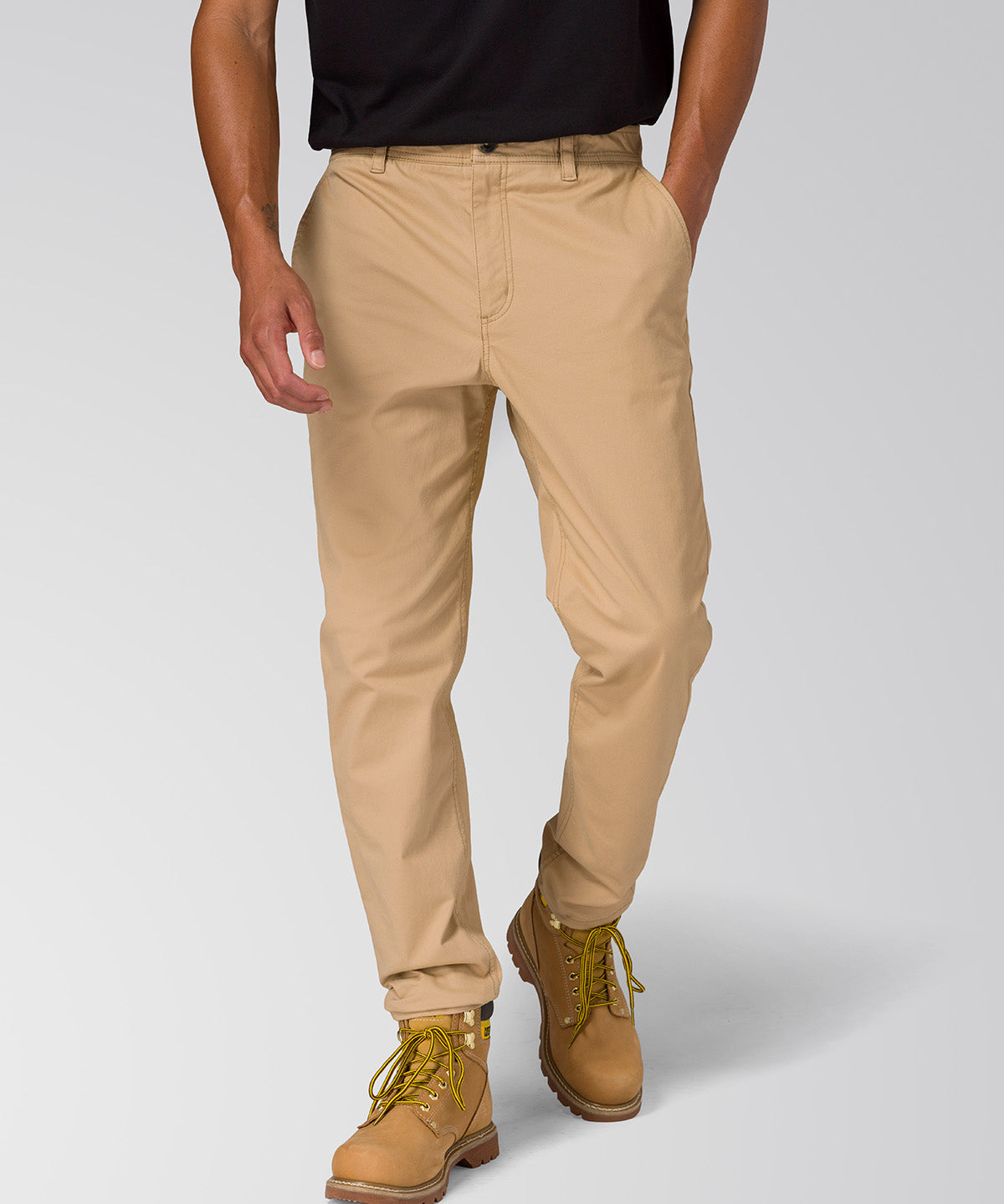 Pantalon Slim Tapered Chino P Para Hombre Color Beige-2