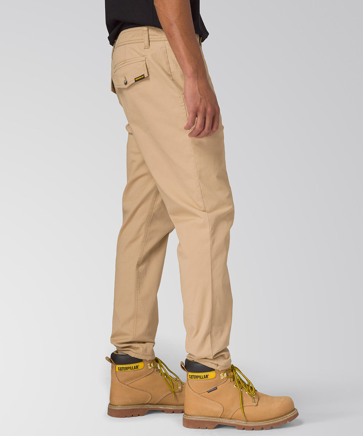 Pantalon Slim Tapered Chino P Para Hombre Color Beige-4