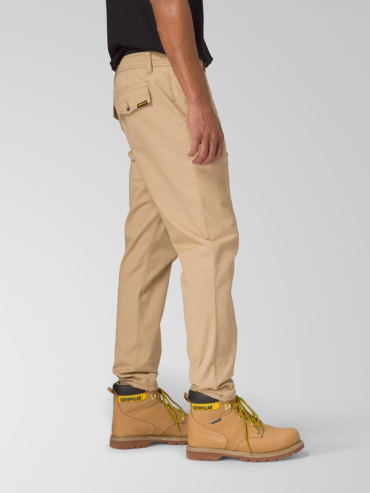 Pantalon Slim Tapered Chino P Para Hombre Color Beige-4