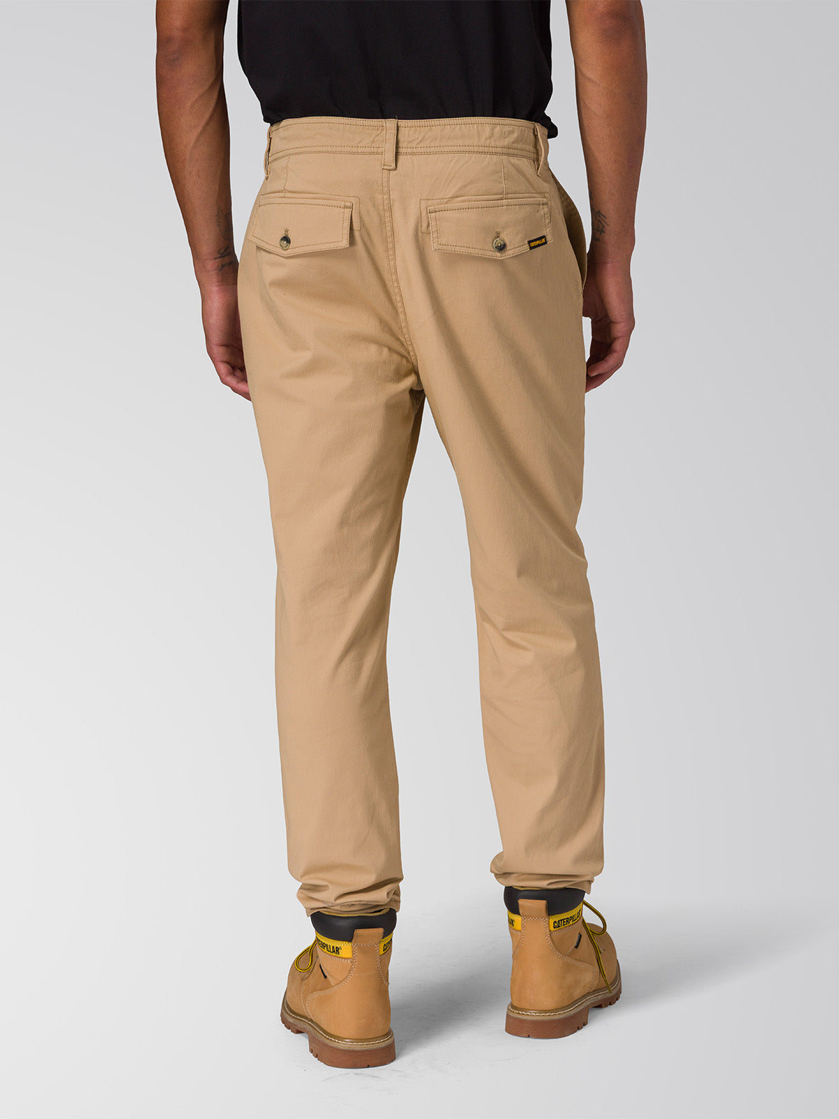 Pantalon Slim Tapered Chino P Para Hombre Color Beige-5