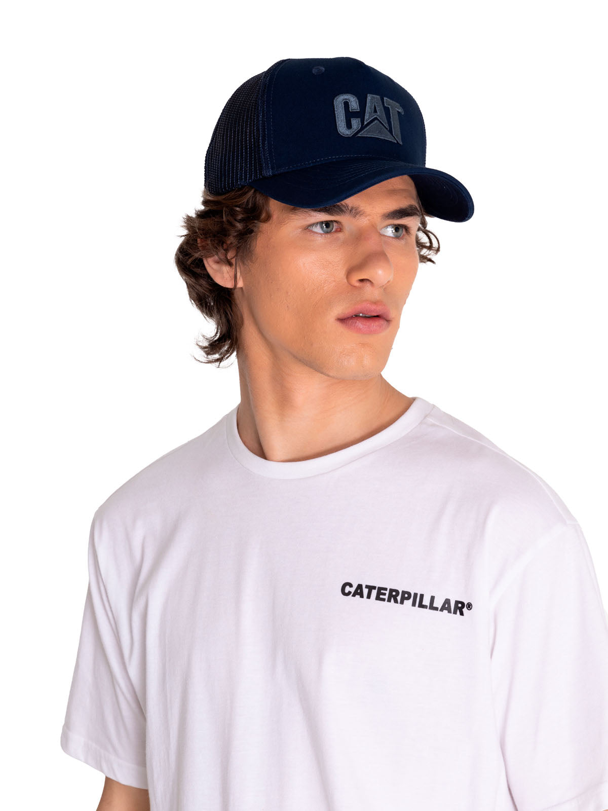 Cachucha Trucker 2D Logo Hat Para Hombre Color Azul-1