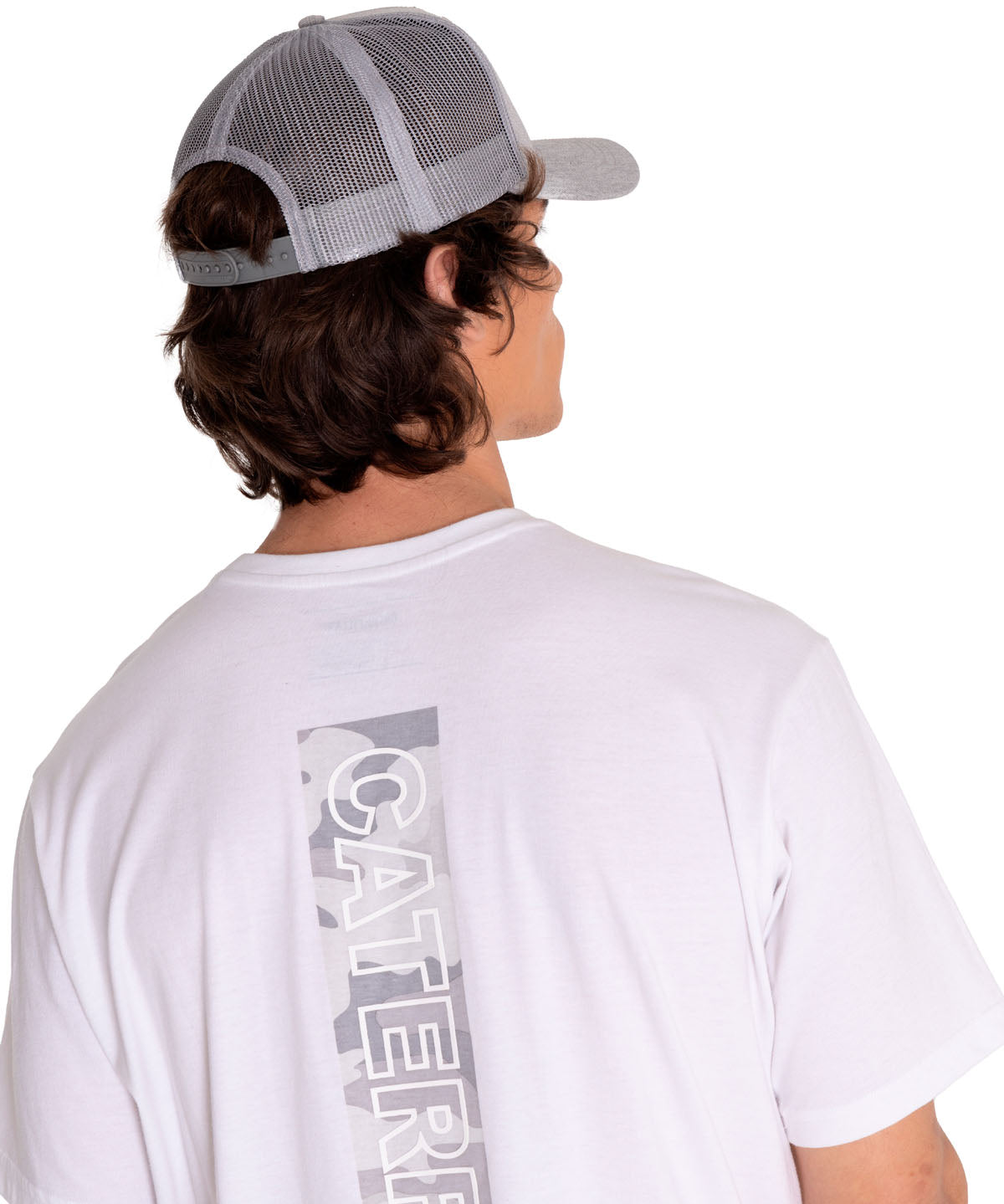 Cachuchas Trucker 2D Logo Hat Para Hombre Gris-2