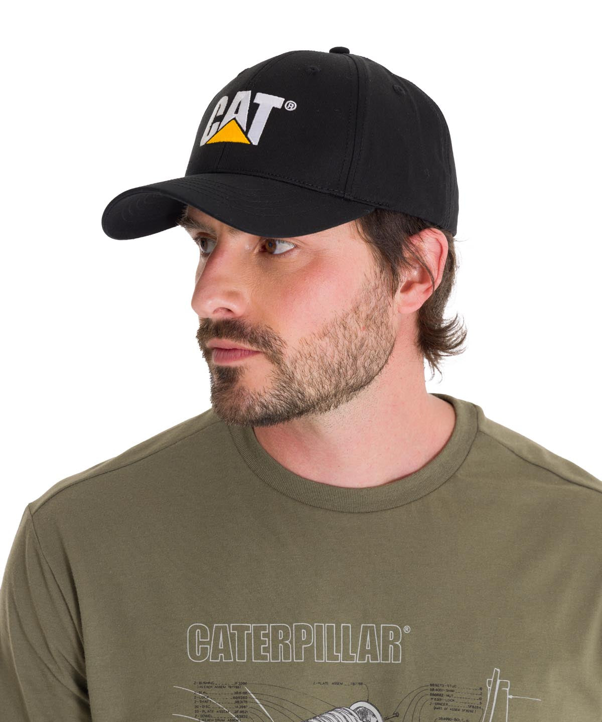 Cachuchas Cat Logo  Hat Para Hombre Negro-2