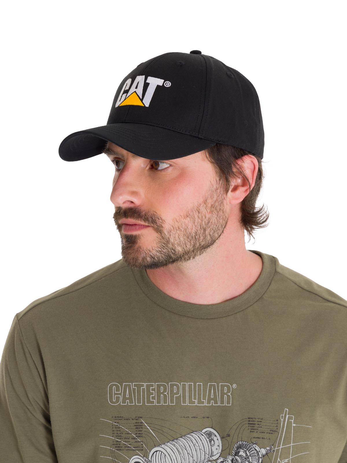 Cachuchas Cat Logo  Hat Para Hombre Negro-2