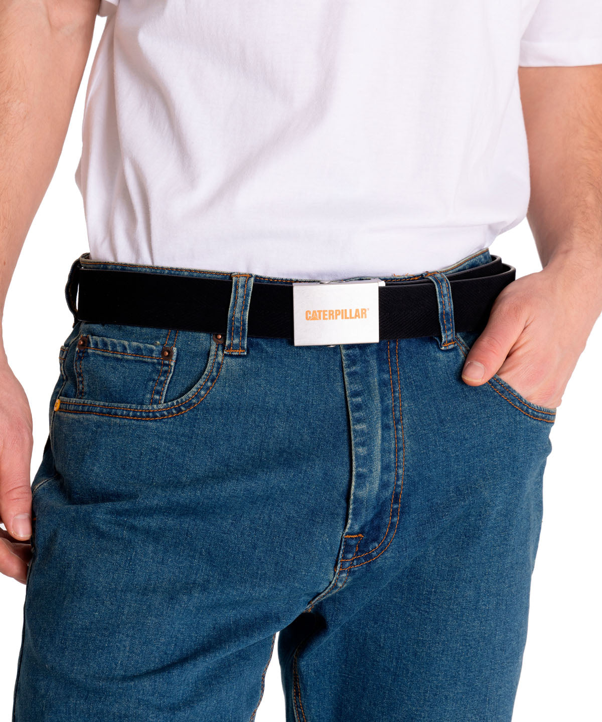 Cinturon Fdtn Chevron Belt Para Hombre Color Negro-1