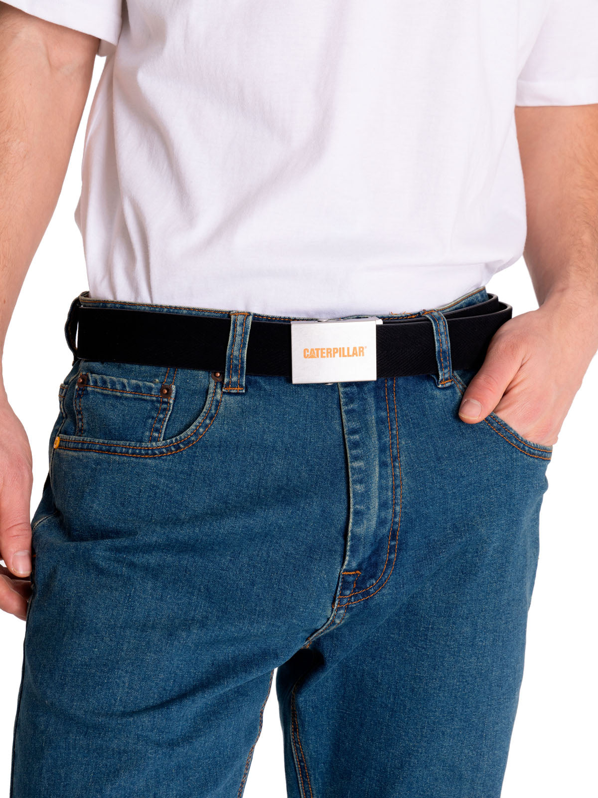 Cinturon Fdtn Chevron Belt Para Hombre Color Negro-1