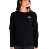Camiseta Sketch Floral Manga Larga Gr Para Mujer Color Negro-1
