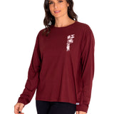 Camiseta Oversized Sketch Flo Para Mujer Color Rojo-2