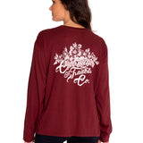 Camiseta Oversized Sketch Flo Para Mujer Color Rojo-3