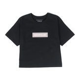 Camiseta Crop Graphic Tee Para Mujer Color Negro