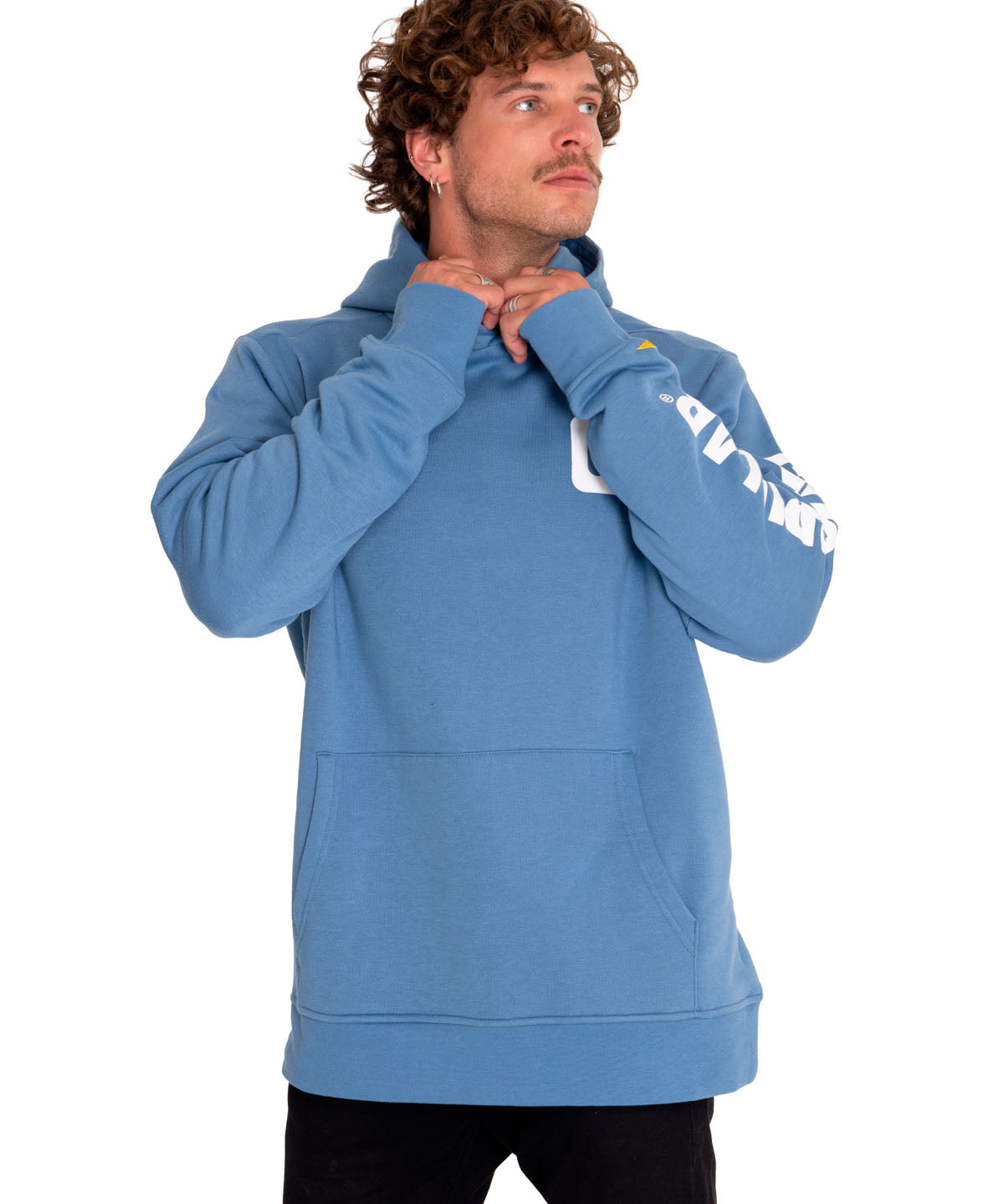 Saco Fleece Sleeve Logo P Para Hombre Color Azul-1