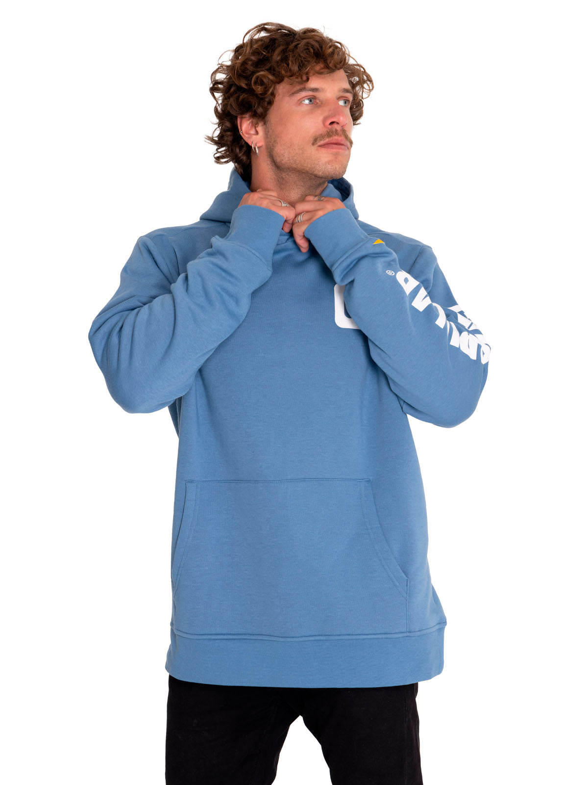 Saco Fleece Sleeve Logo P Para Hombre Color Azul-1