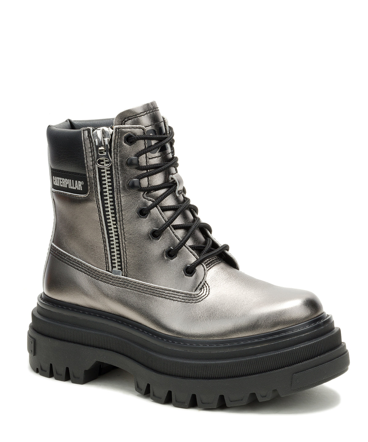 Botines Lifestyle Bolder Zip Para Mujer Color Gris-1