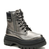 Botines Lifestyle Bolder Zip Para Mujer Color Gris-1