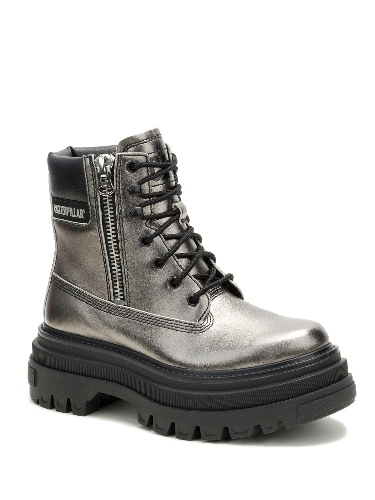 Botines Lifestyle Bolder Zip Para Mujer Color Gris-1