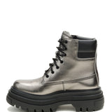 Botines Lifestyle Bolder Zip Para Mujer Color Gris-4