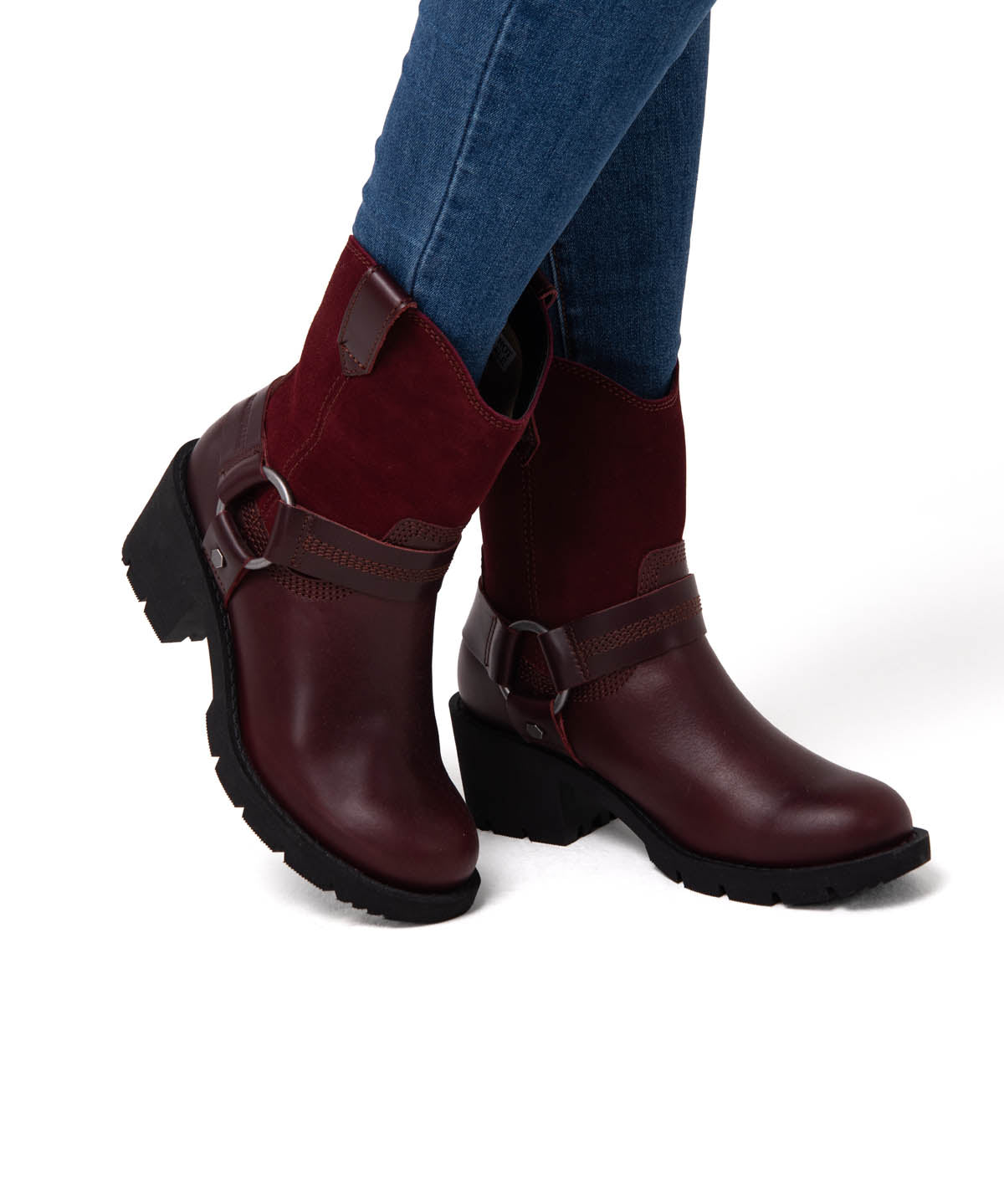 Botines Lifestyle Rewrite Harness Para Mujer Color Rojo-2