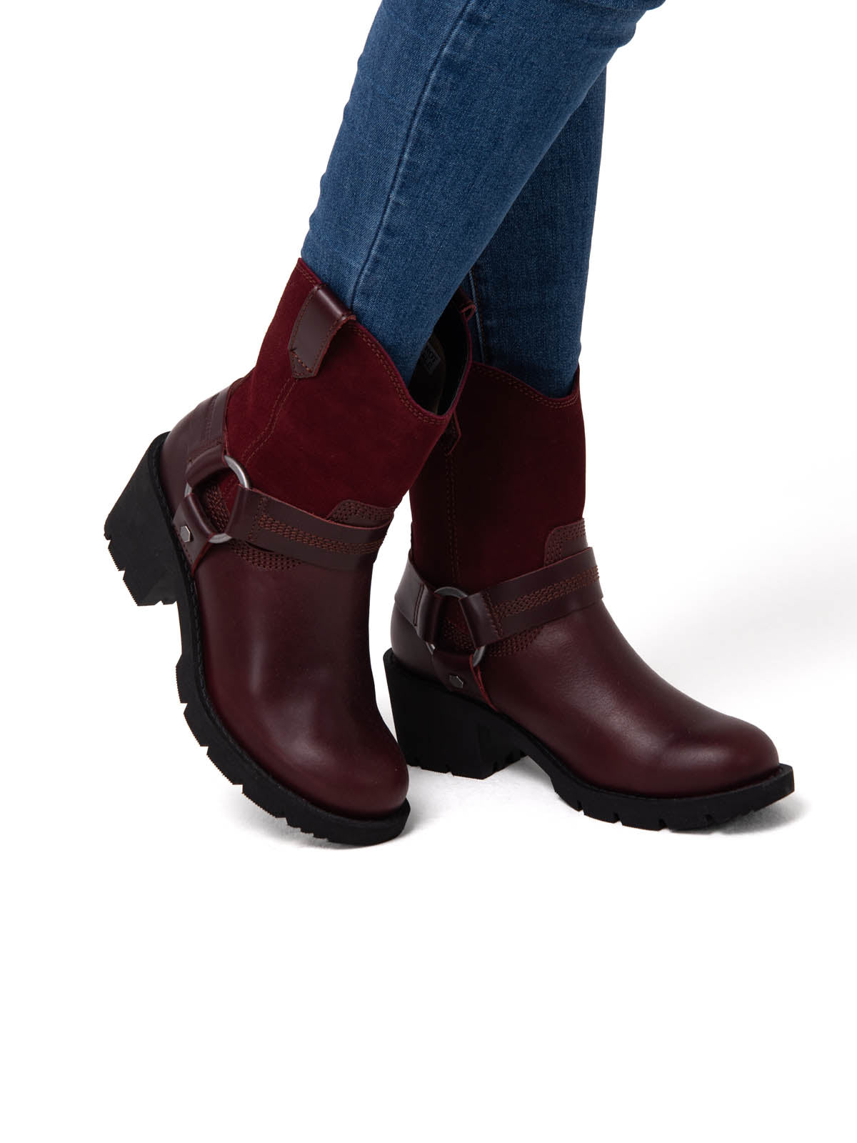 Botines Lifestyle Rewrite Harness Para Mujer Color Rojo-2